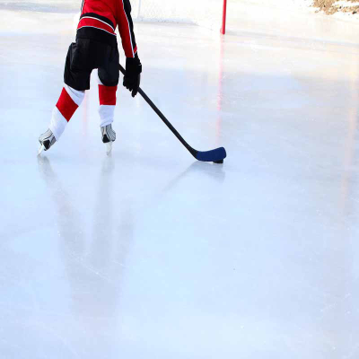 Tapis de tir de hockey sur glace blanc